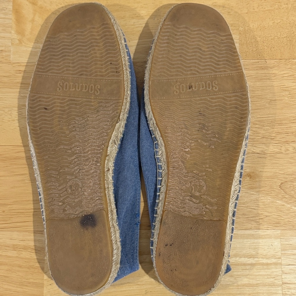 Soludos Espadrille Flats Chambray Slip On
Blue (Size EU45/US12) - Picture 8 of 9